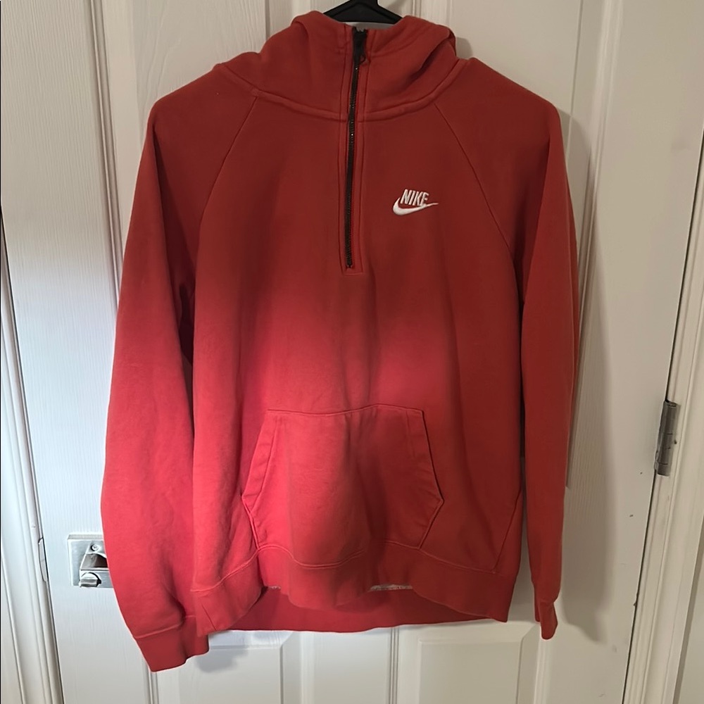 Nike Red Zip Up Sweater